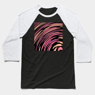 Circle of Pixel Pink Hearts Pattern Baseball T-Shirt